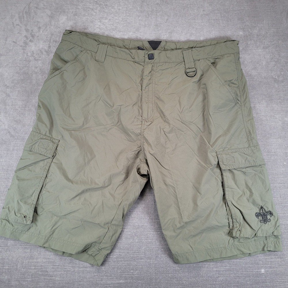 Boy Scouts of America Centennial Uniform Shorts Mens XL Green Supplex Cargo